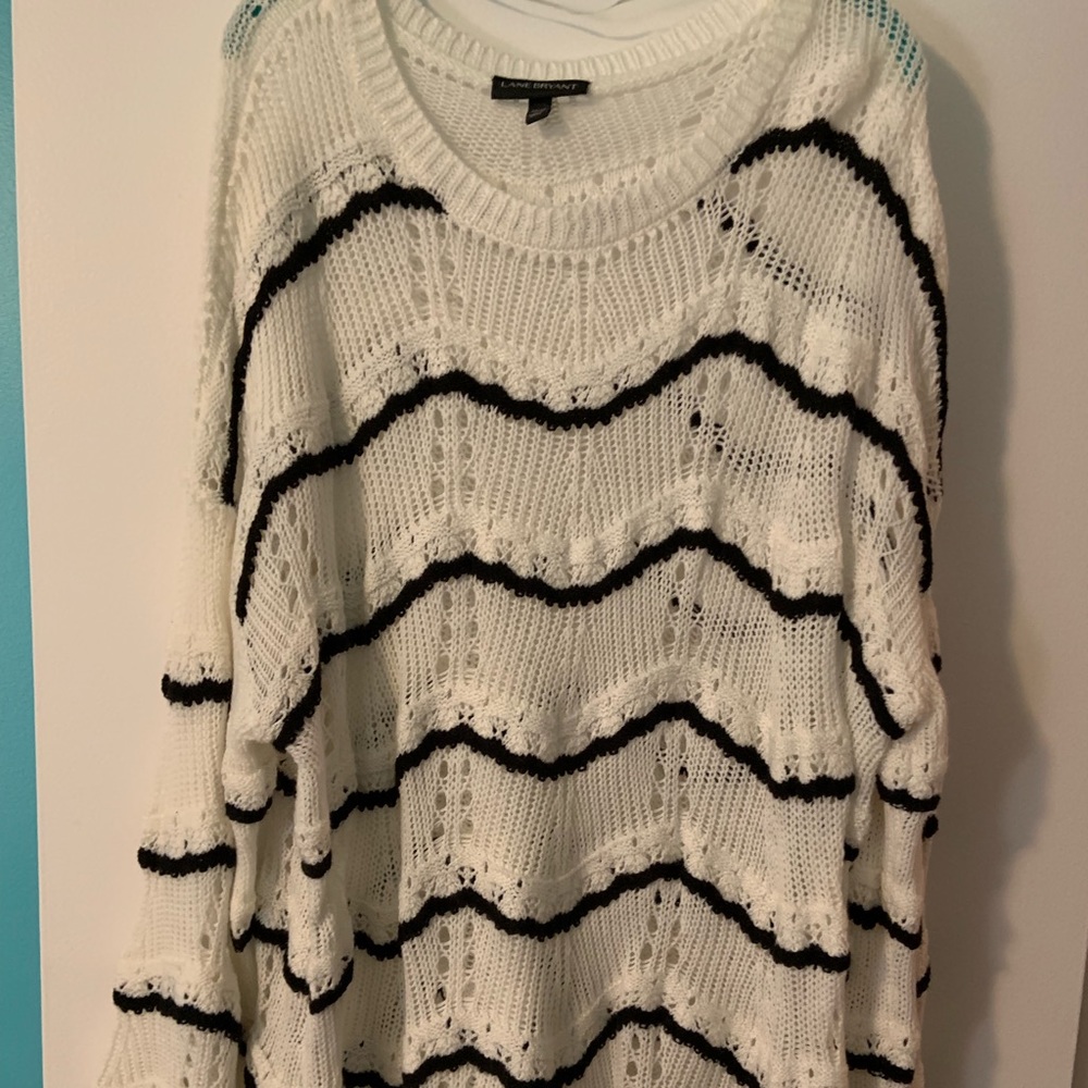 Black and white striped sweater